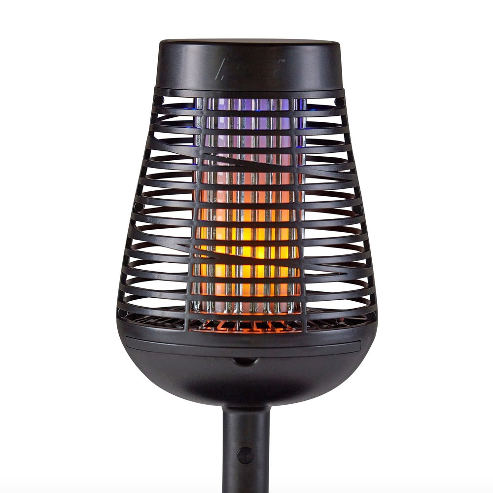 Pic Solar Insect Killer Torch with LED Flame Effect, Black Torch