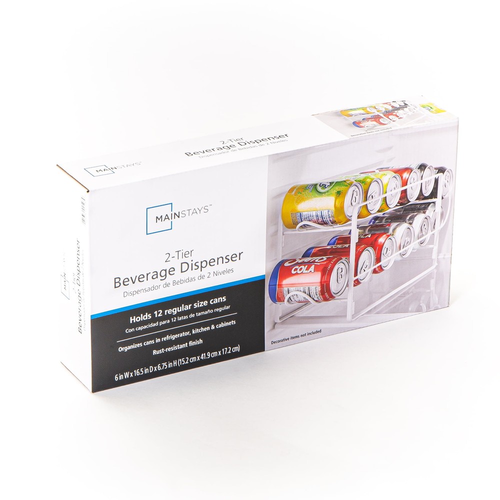 2-Tier Beverage Dispenser, White