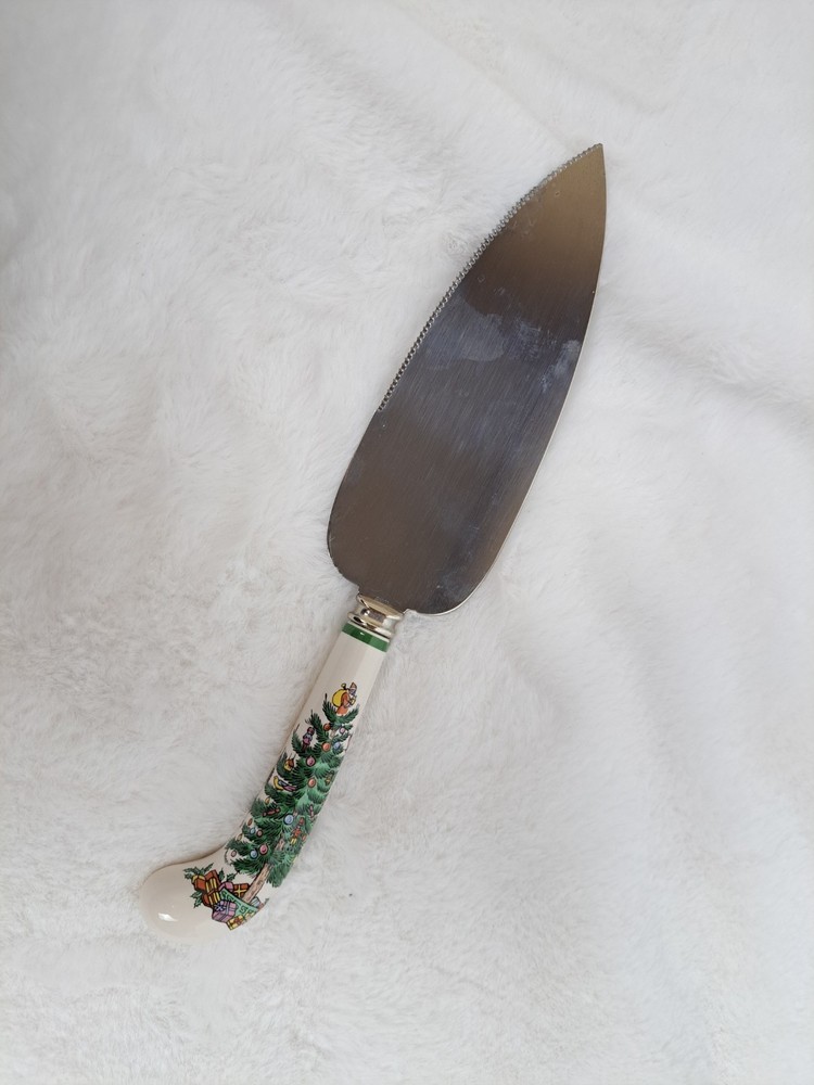 Spode Christmas Tree Cake Pie Pastry Server Stainless Sheffield England