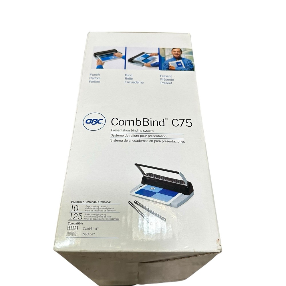 GBC CombBind C75 Binding System Spiral Binder Brand New Opened Box