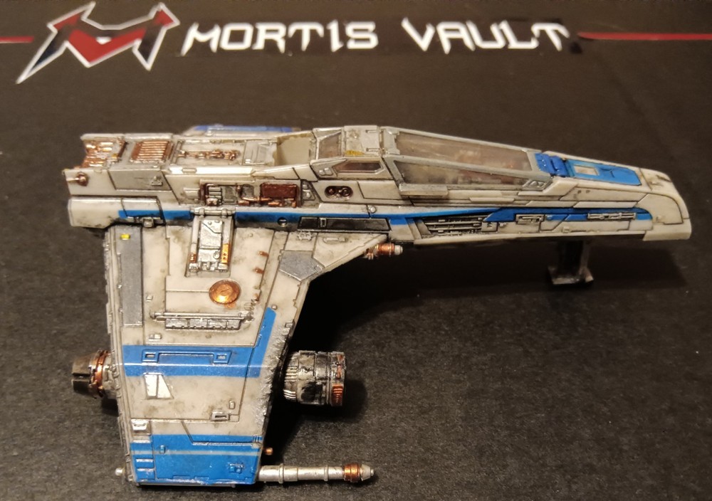 Custom Painted Star Wars Micro Galaxy Squadron Lt. Callahan’s E-wing, #0121