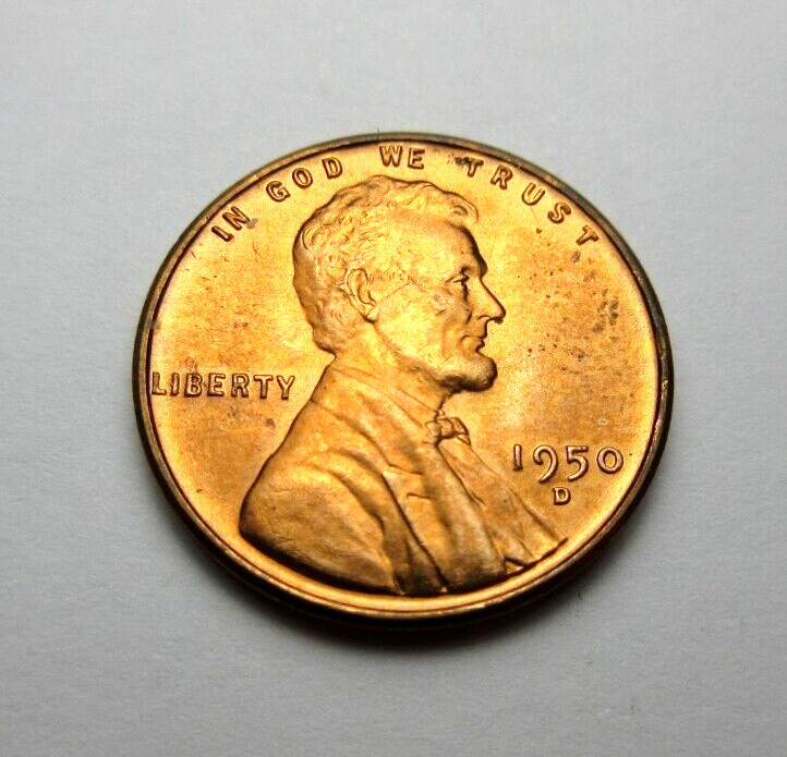 1950-D Lincoln Wheat Cent ** About Uncirculated