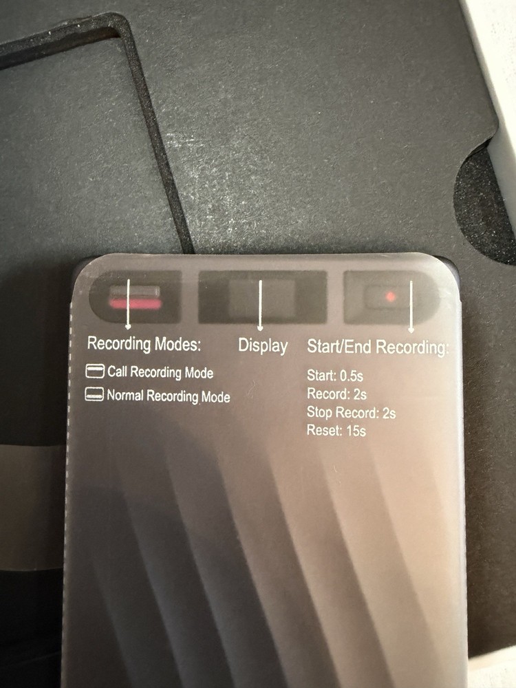 RECPOINT AI Voice Recorder, Professional Activated Recorder with Grey