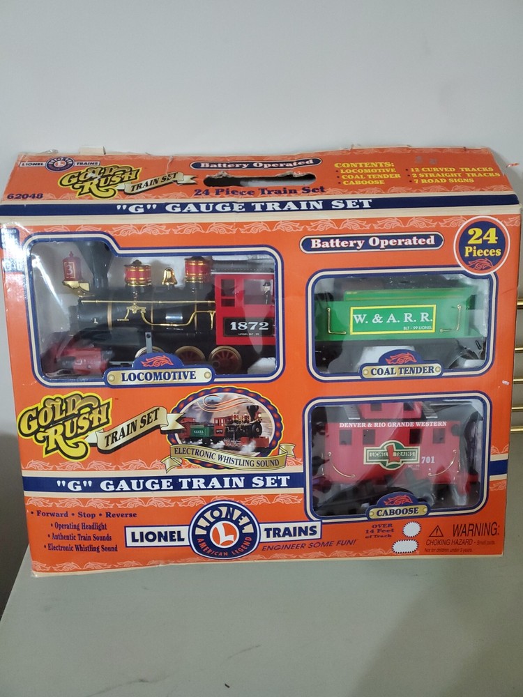 LIONEL TRAINS GOLD RUSH G GAUGE TRAIN SET