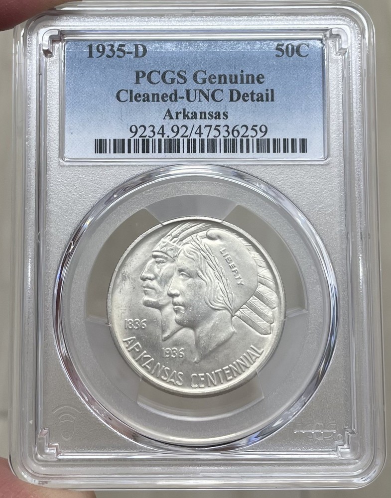 1935 D Arkansas Commemorative Silver Half Dollar PCGS UNC Uncirculated
