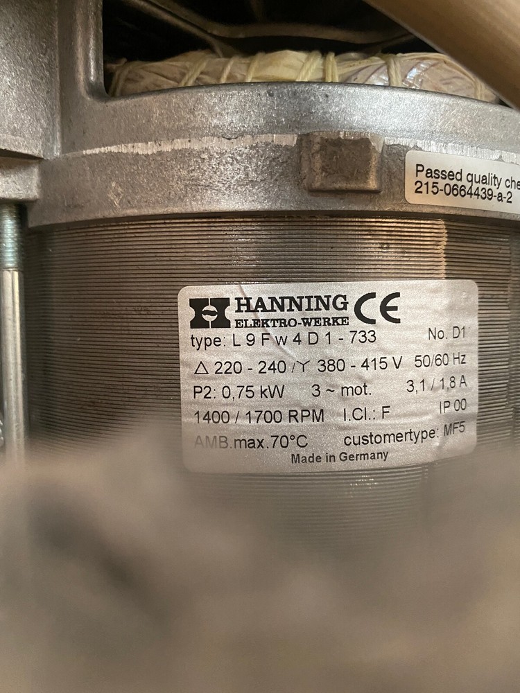 PaniCoupe MF5 AIR EXTRACTOR VENTILATION MOTOR