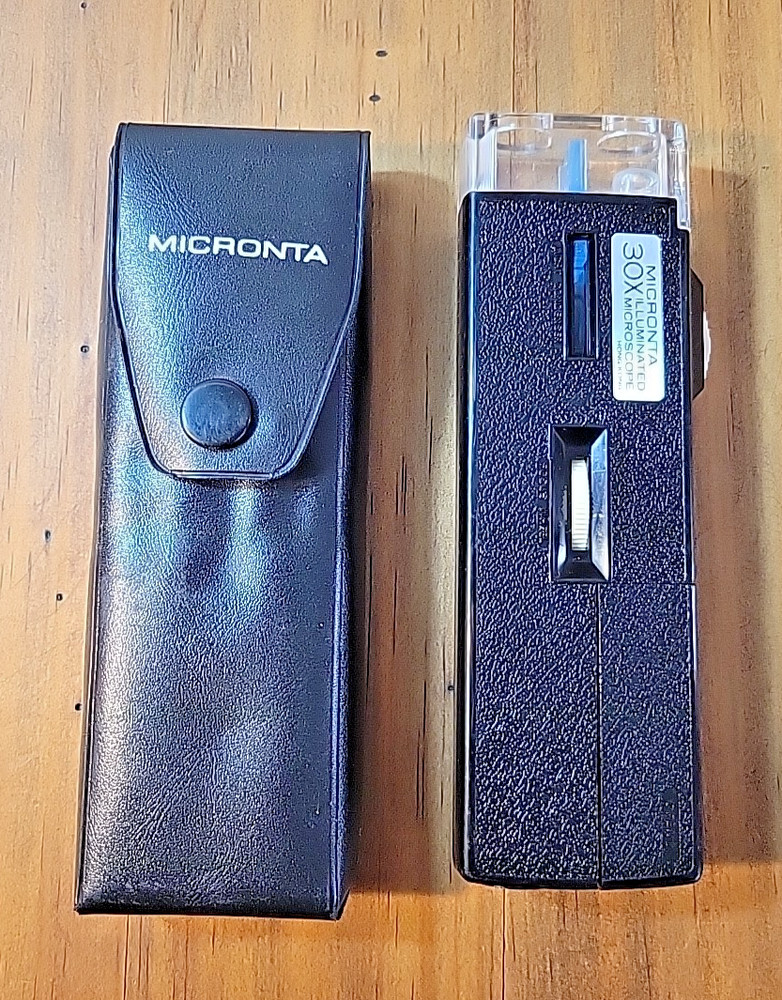 Vintage Micronta Lighted 30X Microscope w/Case