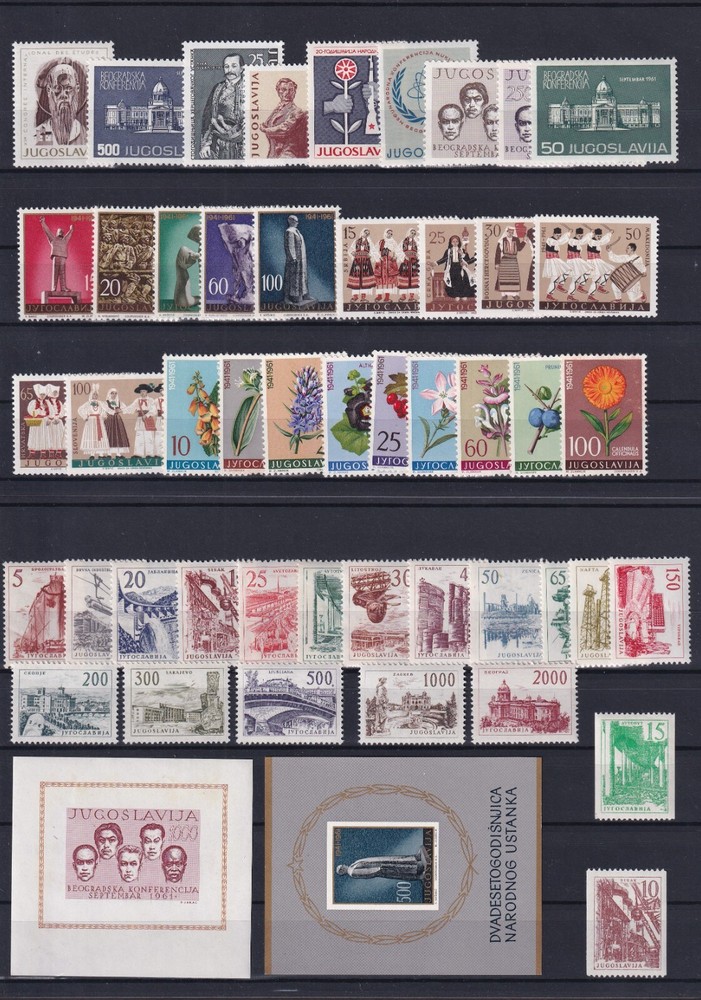 Yugoslavia 1961 complete year MNH