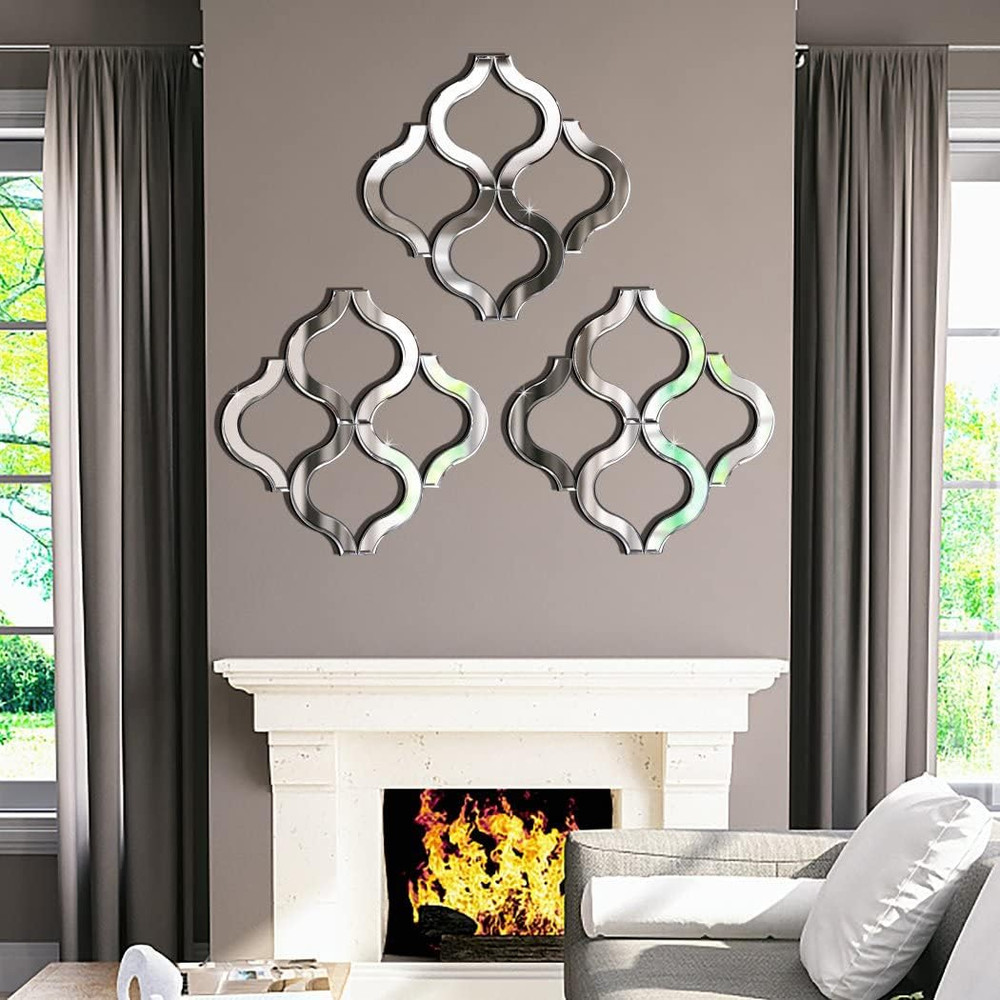 Glam Arc-Shaped Silver Wall Mirror 20”X20” - Chic Bevelled Accent Decor