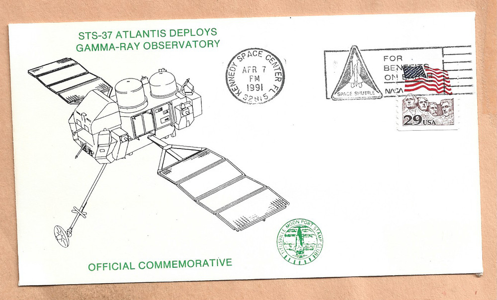 SHUTTLE ATLANTIS STS-37 GAMMA RAY OBSERVATORY DEPLOYED APR 7,1991  SPACE   NASA