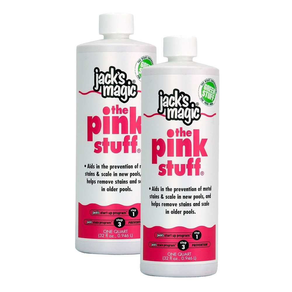 (2 Pack) - Jack's Magic Pink Stuff Metal Solution For Swimming Pools - 1 Quart