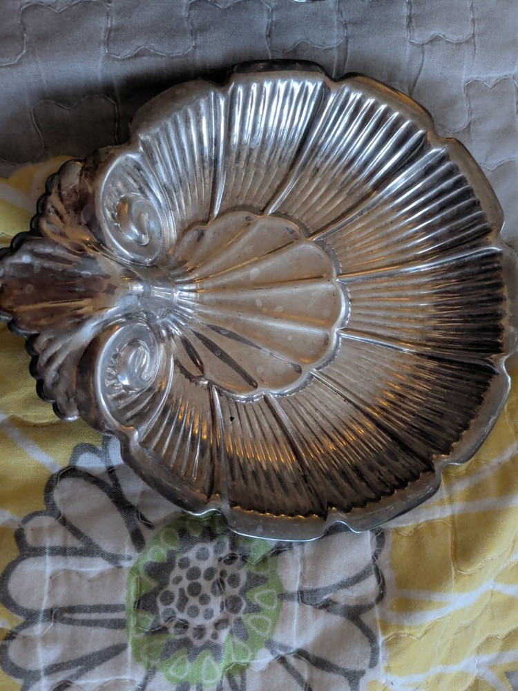 Vintage Silverplate Clam Shape Dishs