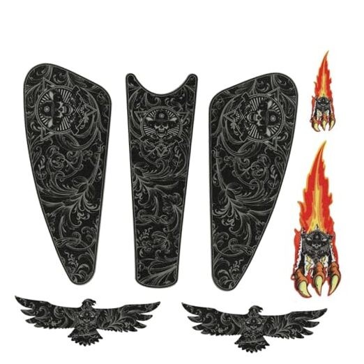 Skull Motorcycle Gas Tank Graphics Fuel Oil Tank Pad Decals for Harley