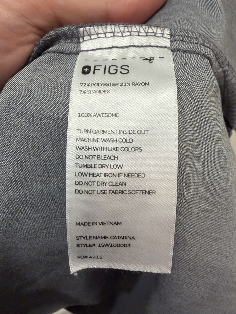 FIGS Women’s Scrubs Set, 6XL, Graphite