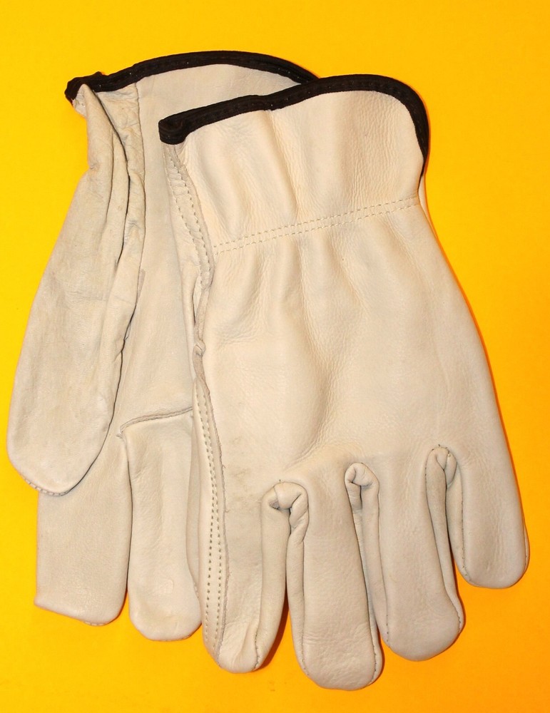 Premium Grade Cowhide Leather Gloves Versatile Use TWO (2) PAIR SIZE LARGE