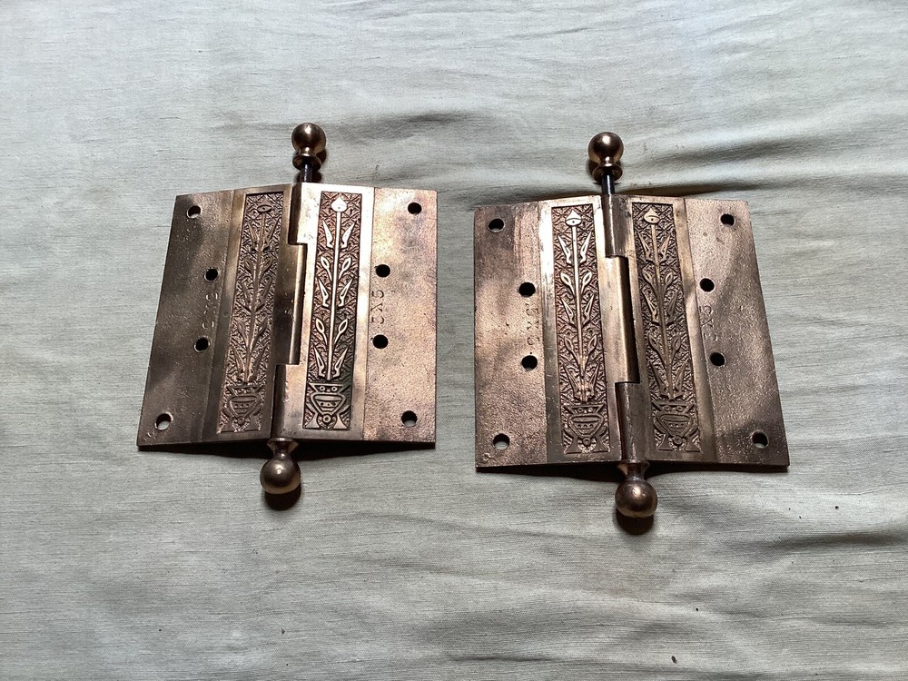 Eastlake Hinges, Solid Brass. 5” X 5”