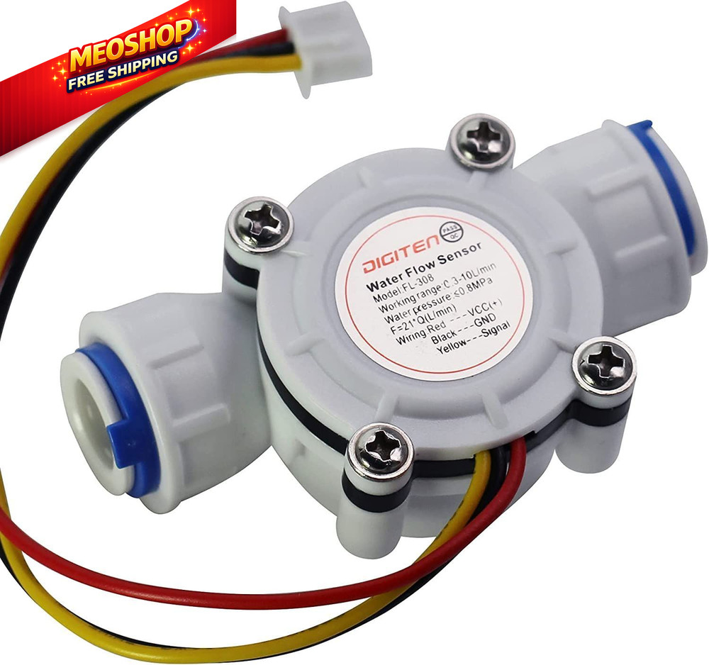 DIGITEN G3/8" Quick Connect Hall Effect Sensor Water Flow