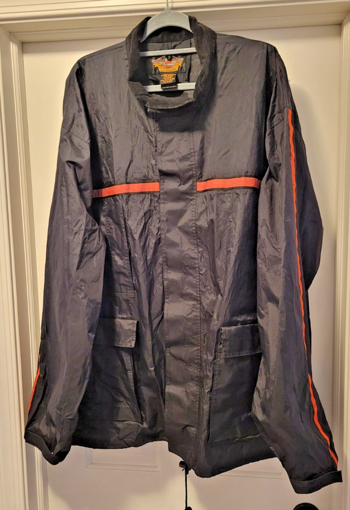 Genuine Harley-Davidson Rain Jacket XXL Oversized Reflective Distressed NICE