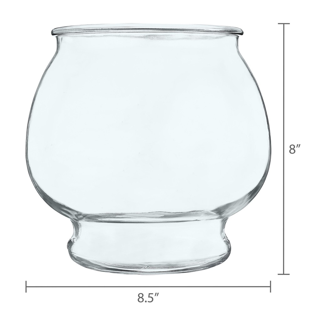 Footed Glass Fishbowl 1 Gallon