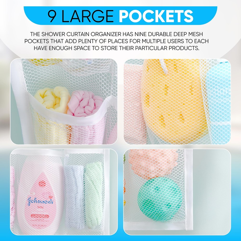 Handy Laundry Hanging Shower Organizer (2-Pack) - White 2-Pack