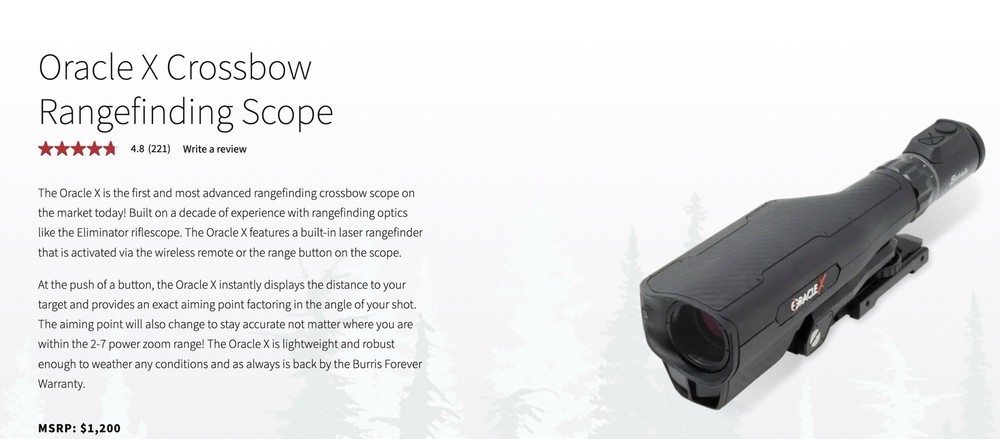 Burris Oracle X Digital Laser Rangefinding Crossbow Scope