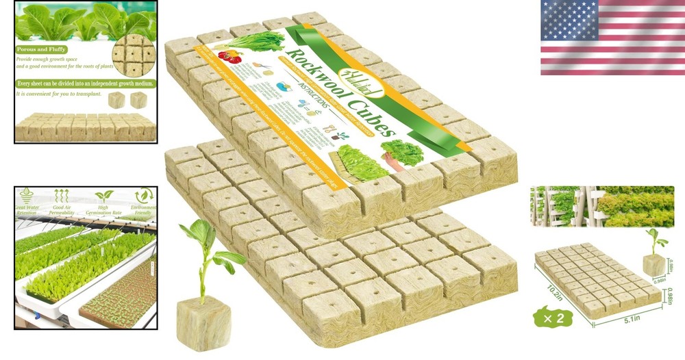 Effective Rockwool Cubes for Hydroponics - 100 Pieces for Optimal Growth