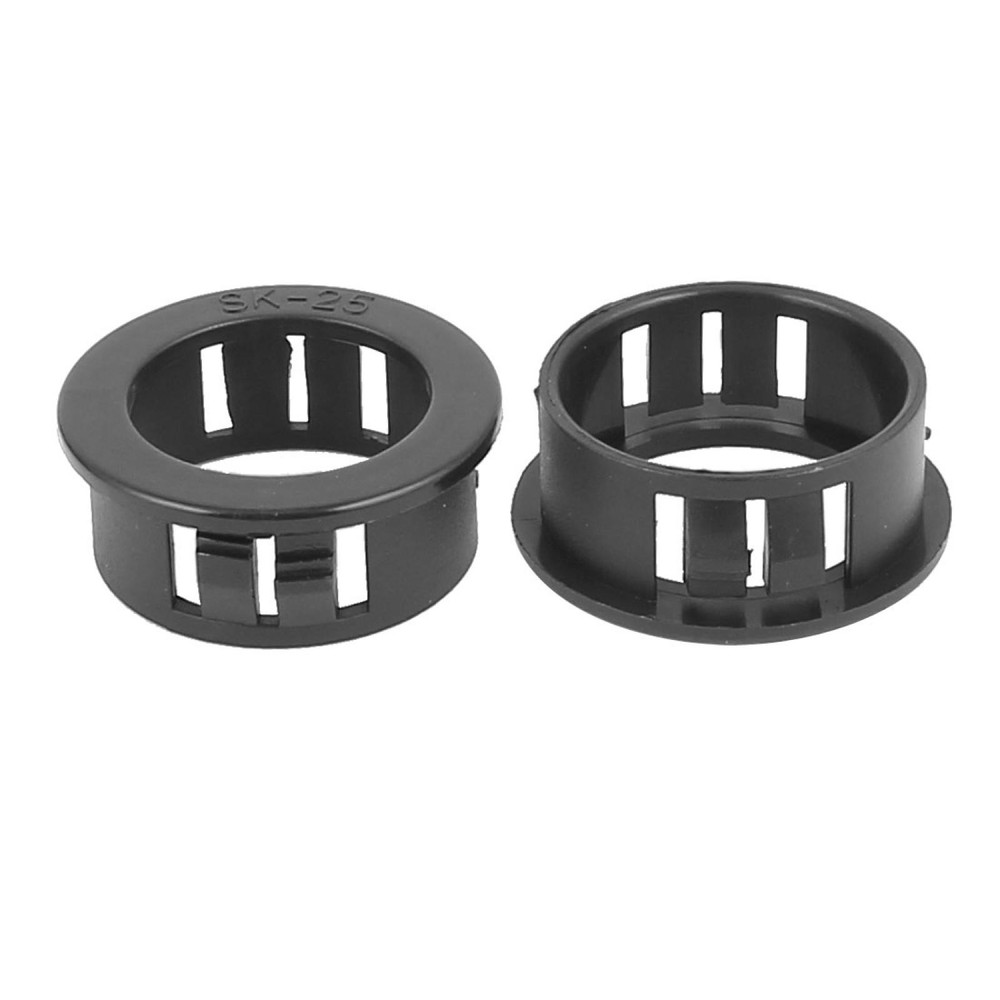 30pcs 25mm Mounted Dia Snap in Cable Bushing Grommet Protector Black