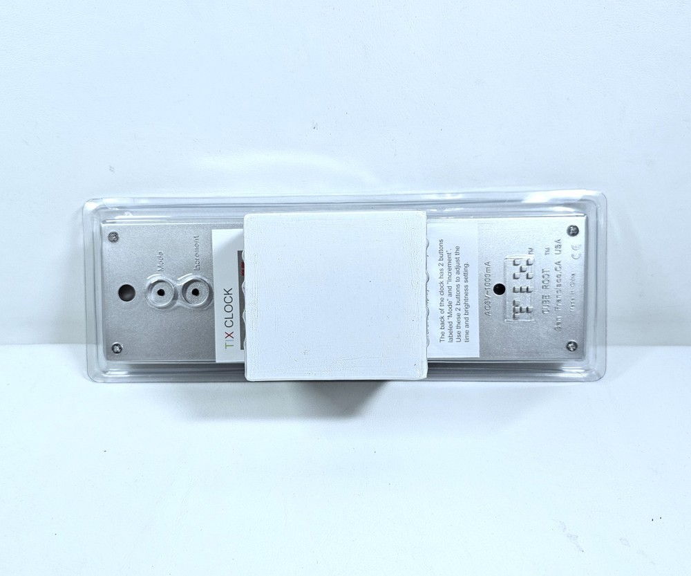 TIX Clock Cube Root Labs Pattern Generating Clock - Silver Face Plate