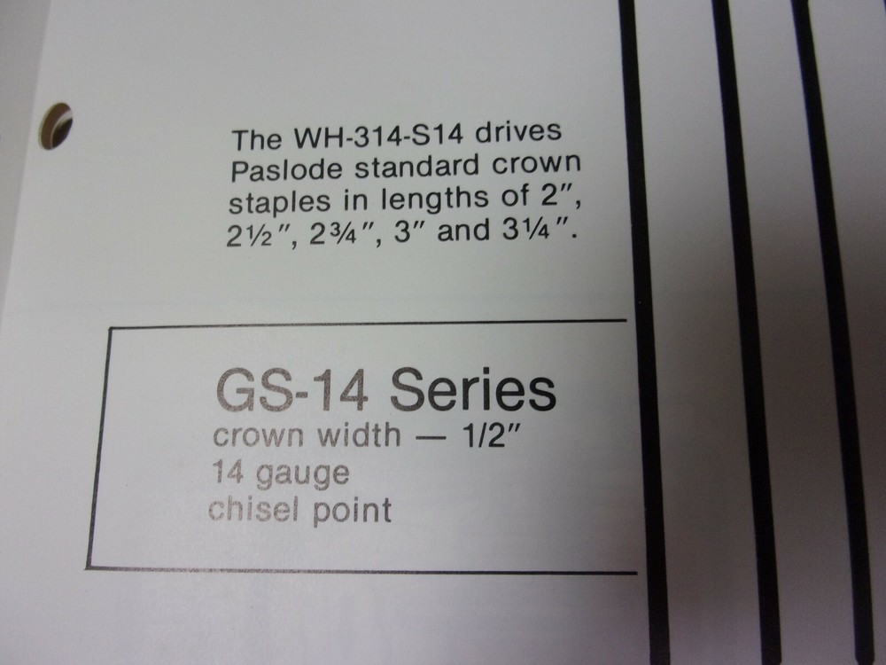 Paslode Stapler Model WH-314-S14