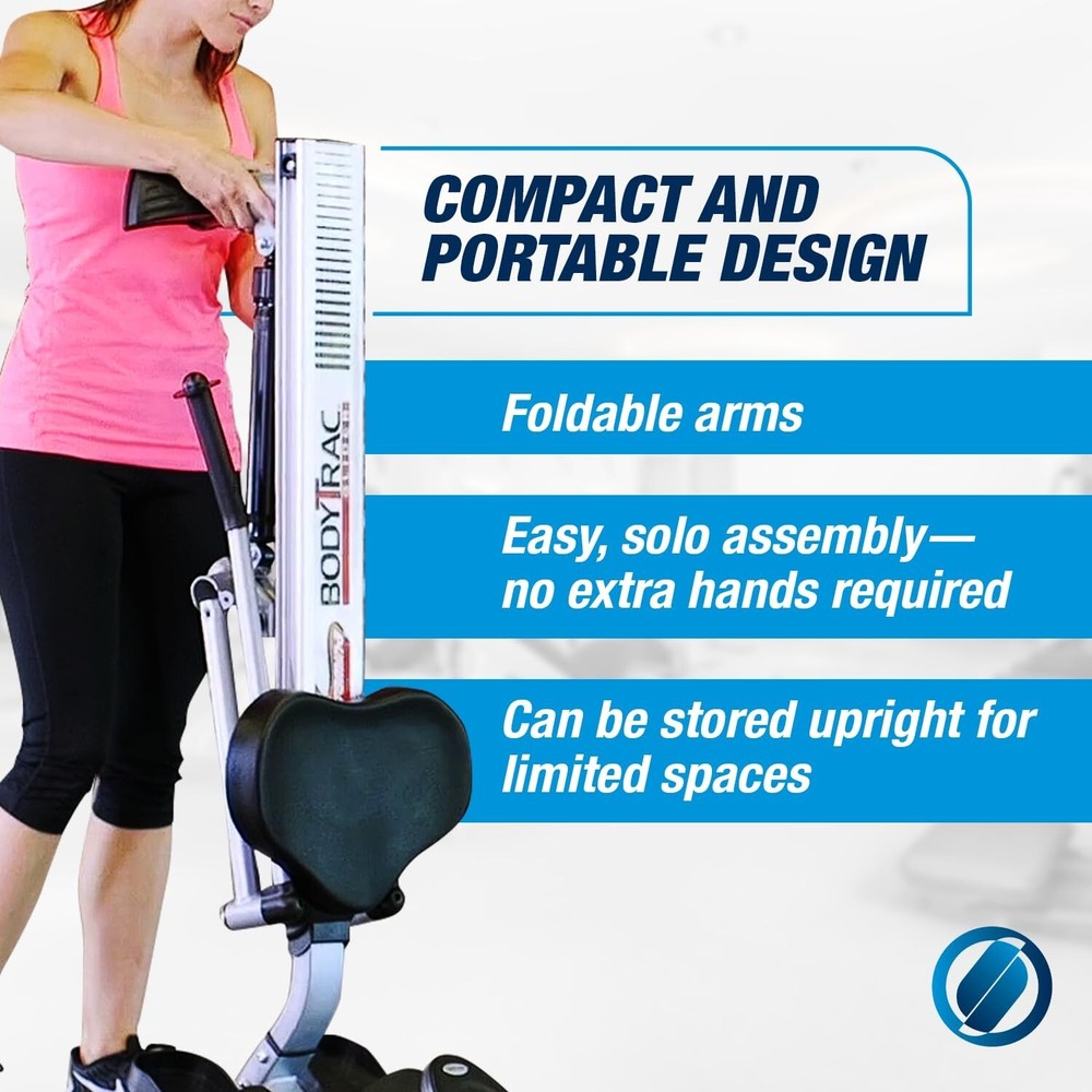 Stamina BodyTrac Glider Hydraulic Rowing Machine with Smart Workout App - Row...