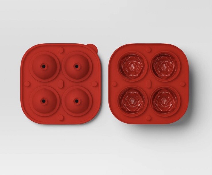 2x Threshold Ice Cube Tray Rose Flower Shape Mold Silicone DIY Cocktail Soap Set