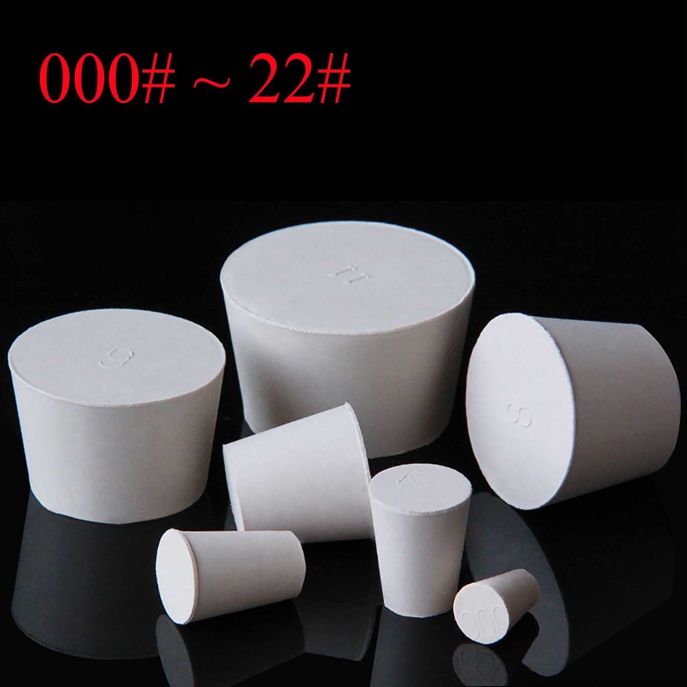 Rubber Bungs Laboratory Flask Stoppers Solid Hole Stopper Tapered, Various Sizes