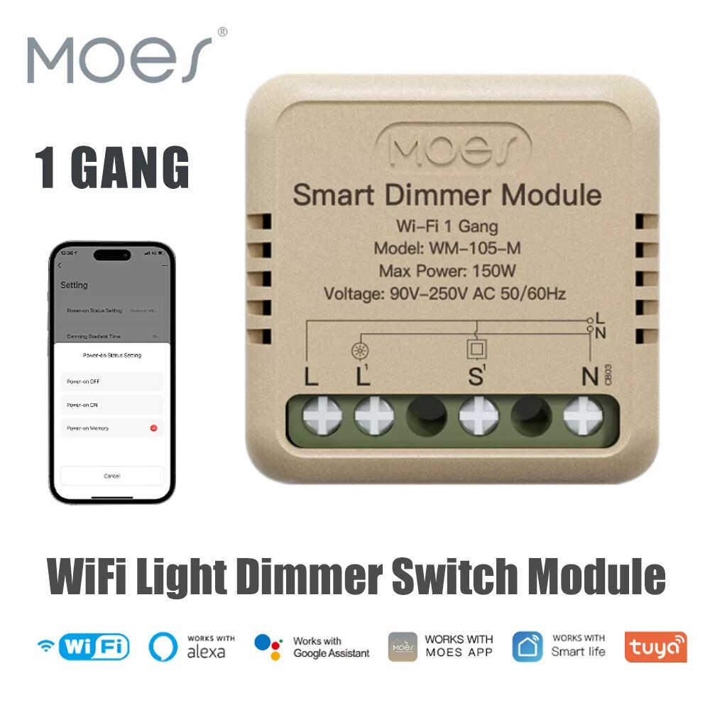 1/20X WiFi Smart Wall Light Dimmer Switch Module 3Way Alexa Google APP Timer