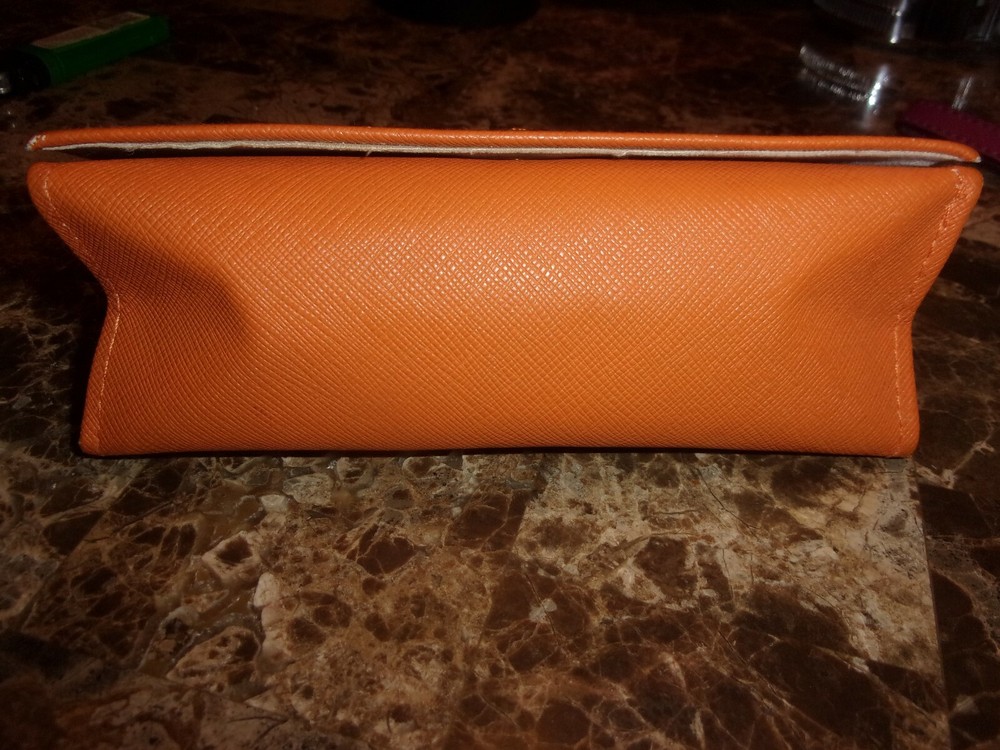 TORY BURCH ORANGE EYEGLASS CASE