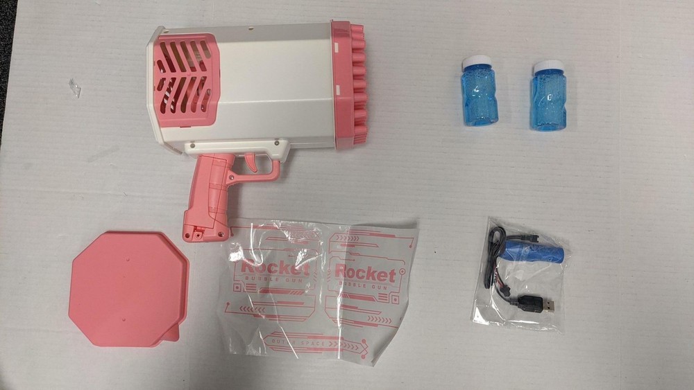 Pink Bubble Gun Machine- 69 Hole Bubble Machine Gun