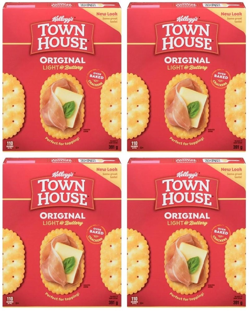 Kellogg's Town House Original Cracker, 391g (4 Pack)