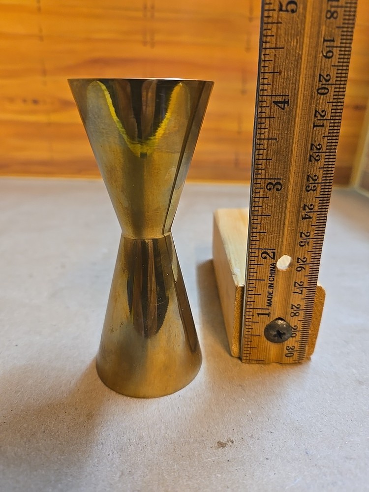 Brass Double Jigger; No Handle; 4.25"