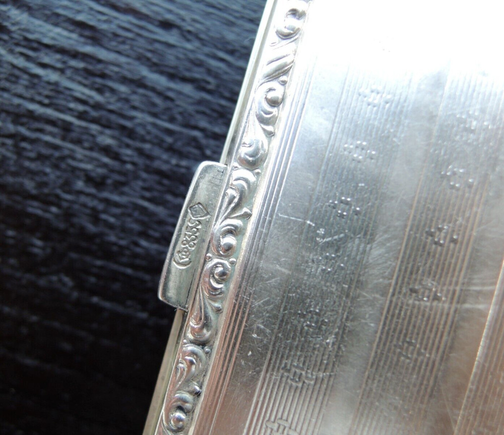 Art Deco German 835S Solid Silver Cigarette Case – 1930s