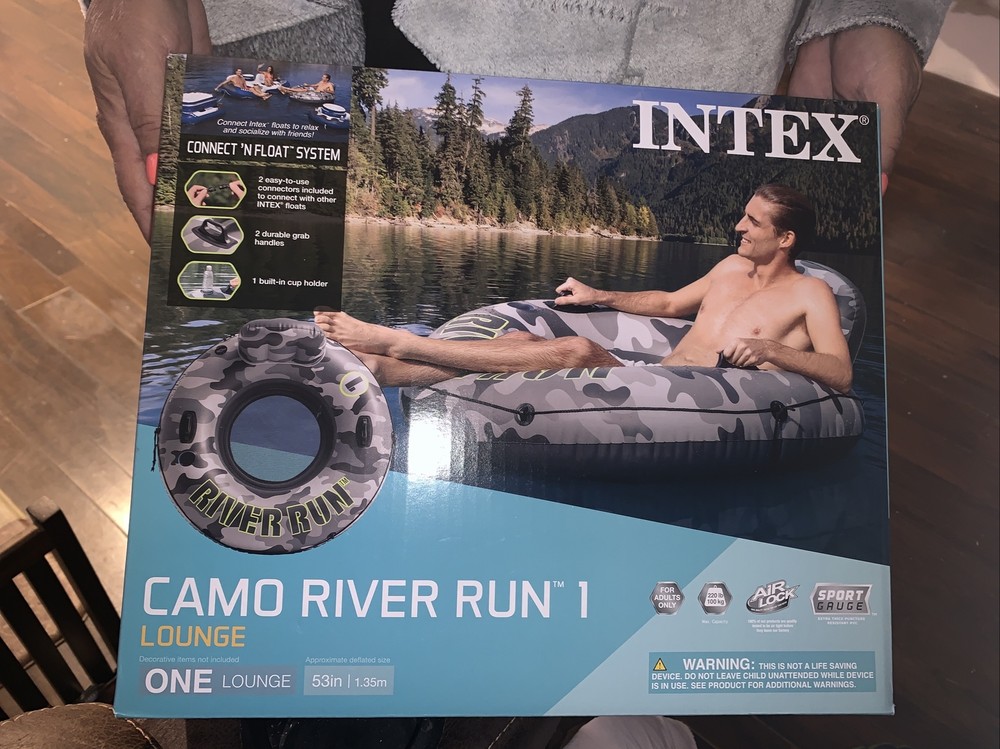 Intex Camo River Run 1 Inflatale Float for Water Use