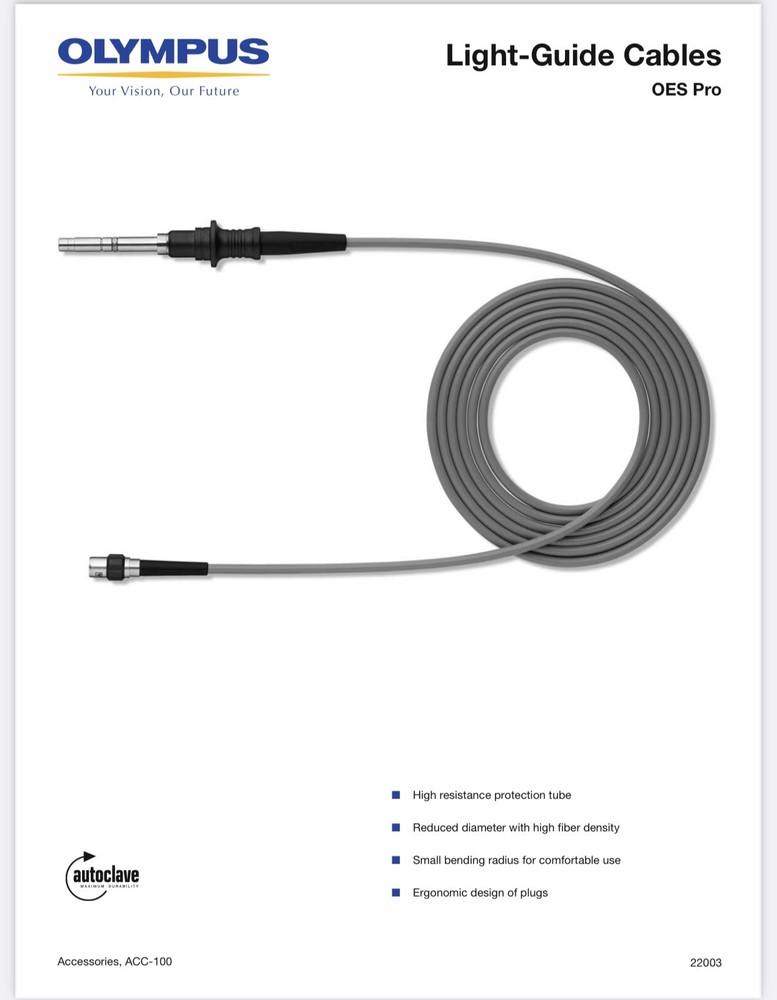 Olympus WA03300A Light Guide Cable - Small 2.8mm. All Sizes Available.