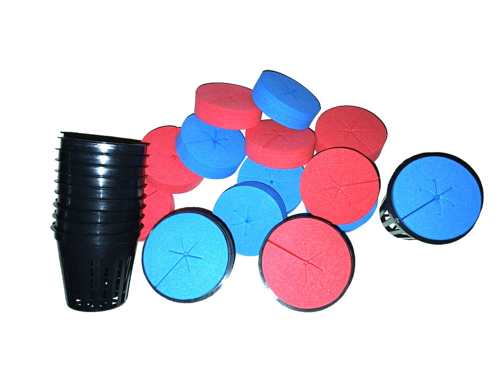 14 CLONE COLLAR INSERT plus 14 2" NET POT CUPS HYDROPONIC CLONE SYSTEM GROW KIT