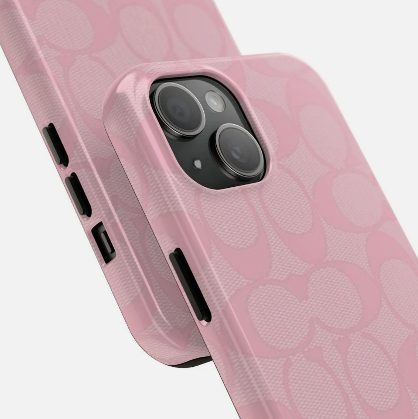 Pink Coach Style iPhone Case Elegant Luxury Hard Protective Cover