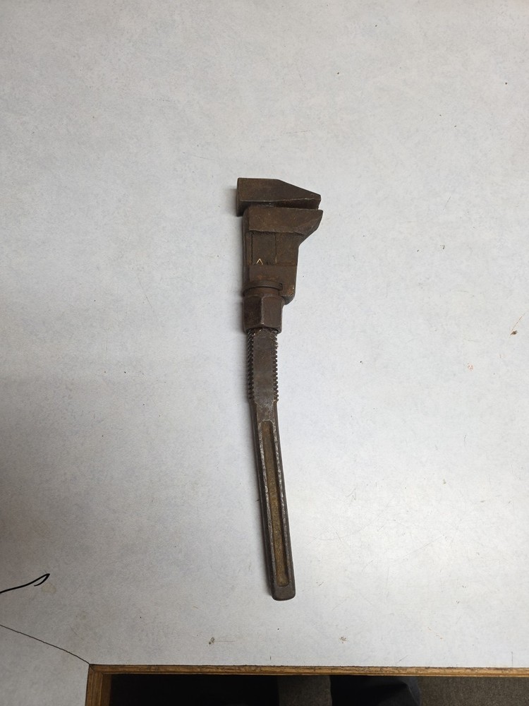 Vintage Springfield Monkey Pipe Wrench Iron Handle 15 in