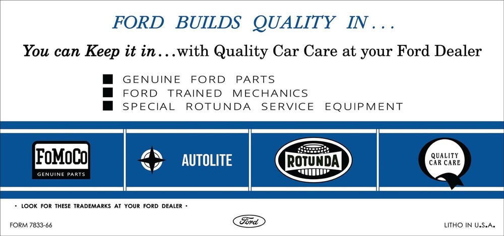1966 Ford Mustang Owner's Manual