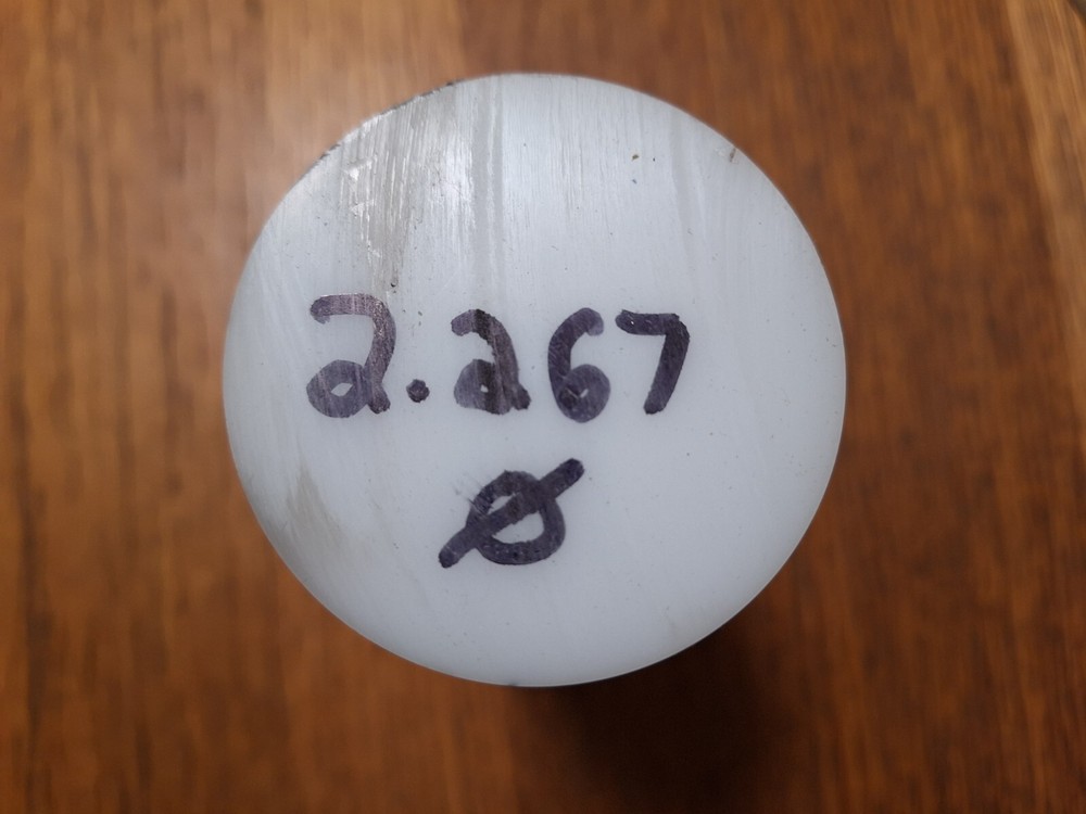2 1/4 Inch Round White Delrin Plastic