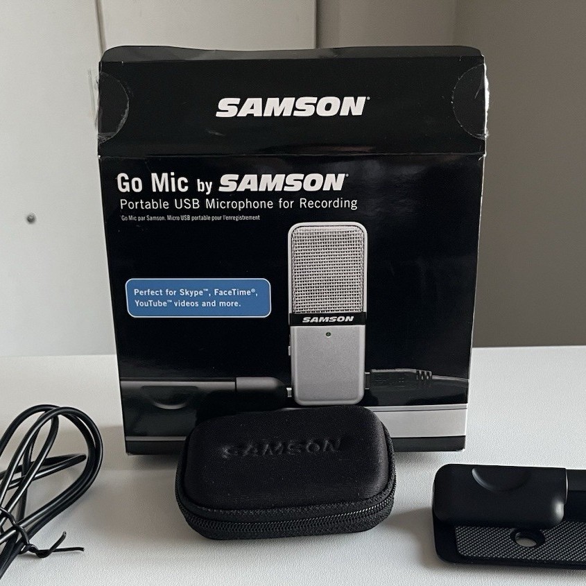 Samson Go Mic USB Condenser Microphone Silver Black - CRACKED CASING