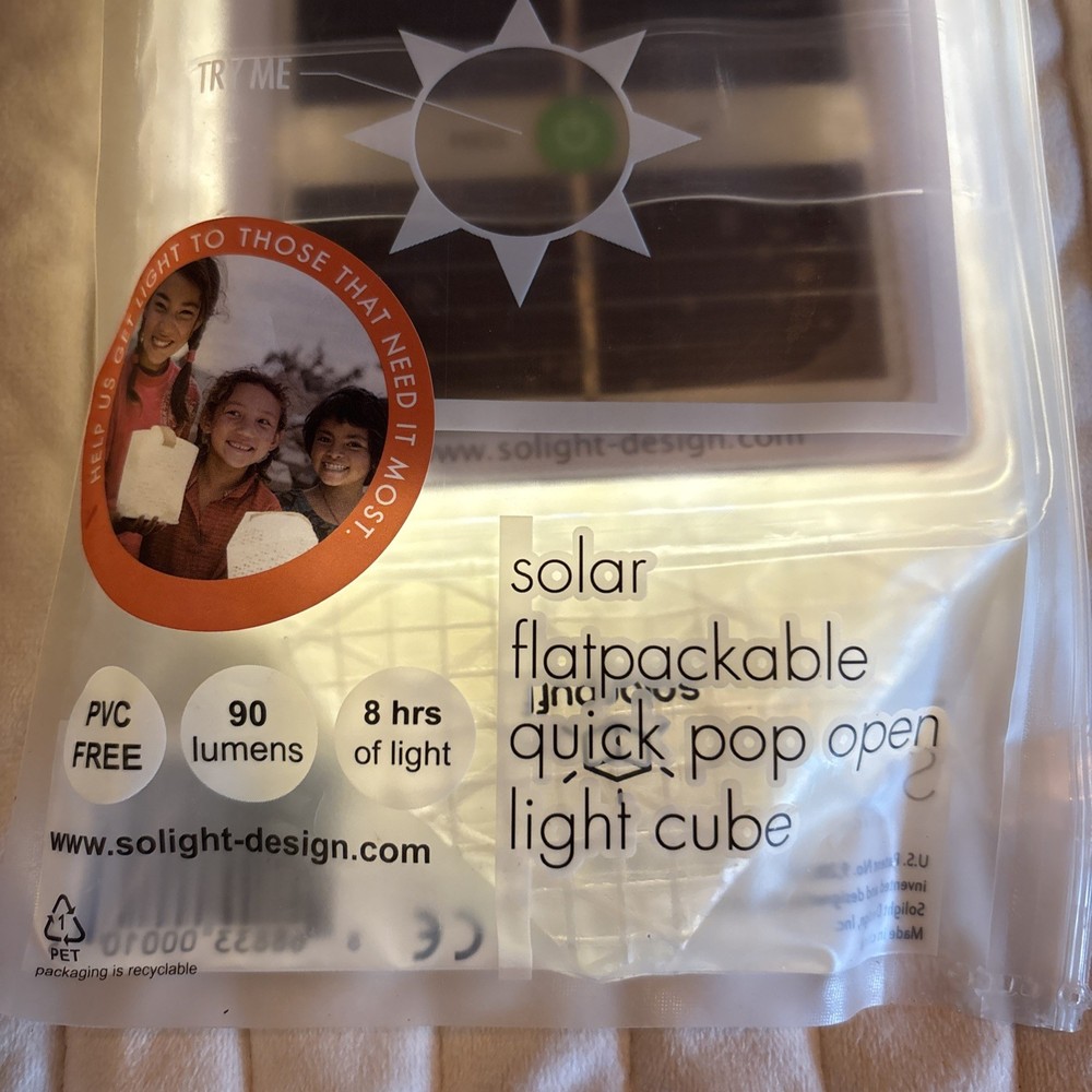 Outdoor Solar-Powered Light, Inflatable LED Lantern - Waterproof, Warm White