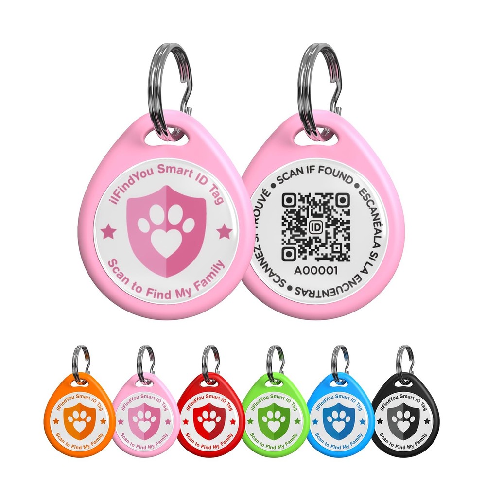 Personalized QR Code Pet ID Tags for Dog Collar, Online Profile, Location Alerts