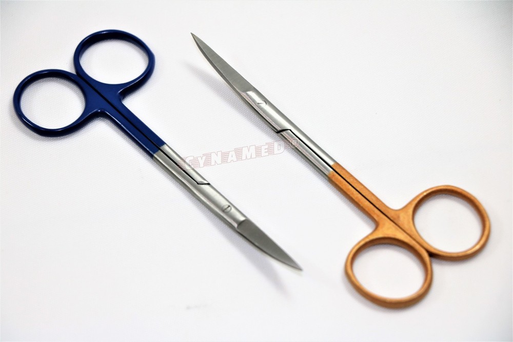 2EA IRIS SCISSORS 4.5"CURVED HIGH GRADE SUPERCUT DENTAL SURGICAL INSTRUMENT