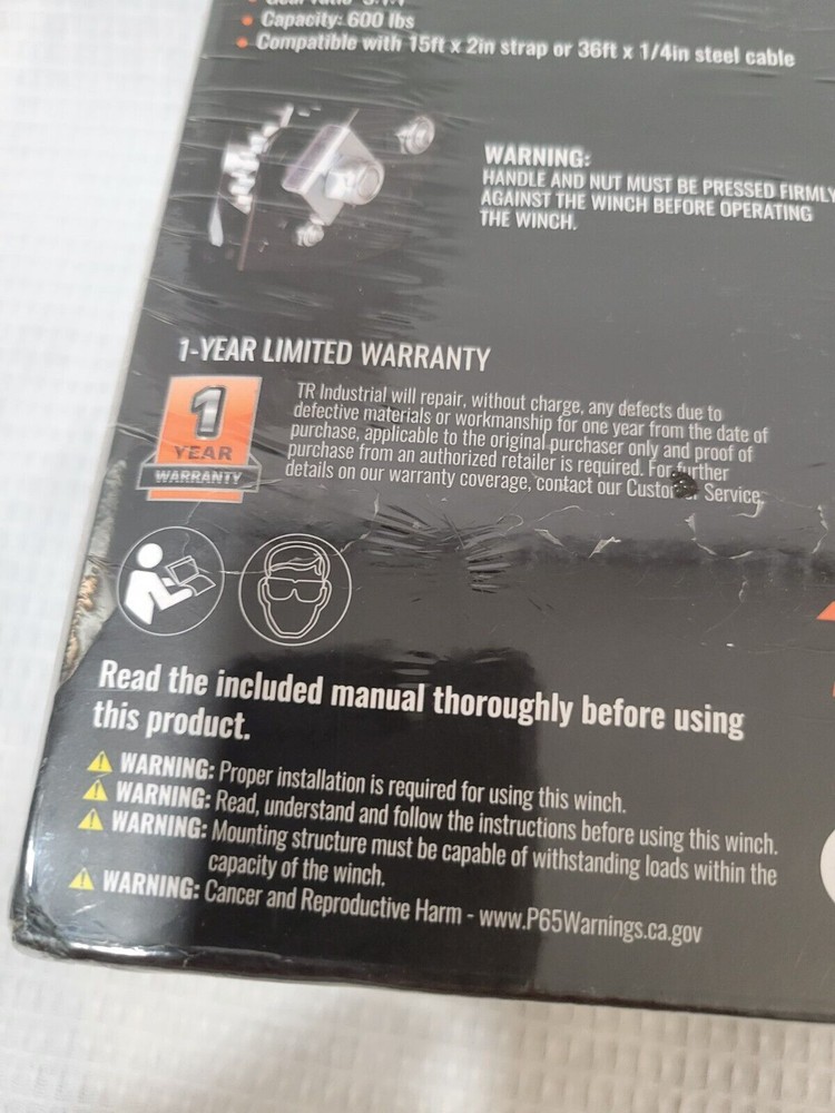 Trailer winch industrial 600lb tr 81510